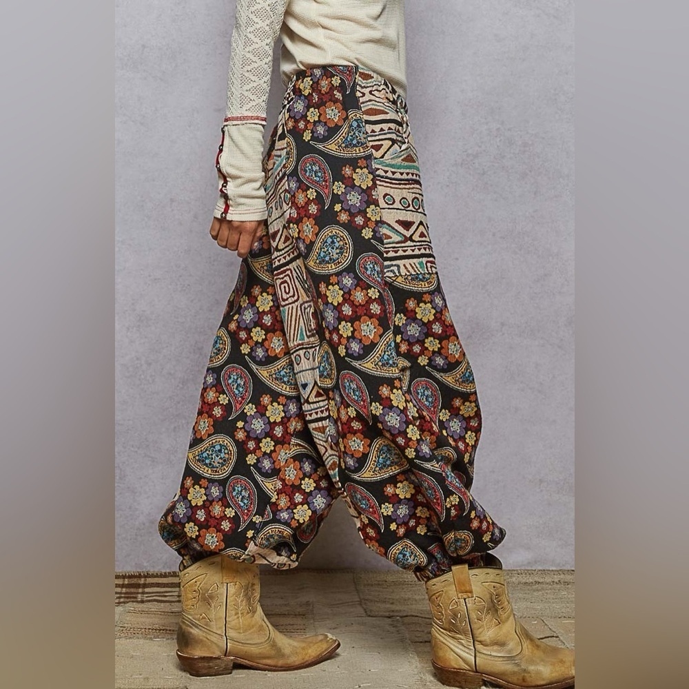 POL Multicolor Paisley Aztec Patterned Joggers - Picture 3 of 4